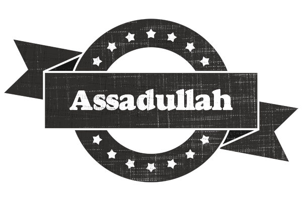 Assadullah grunge logo