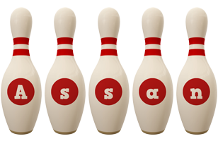 Assan bowling-pin logo