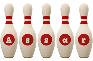 Assar bowling-pin logo