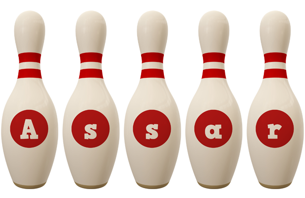 Assar bowling-pin logo