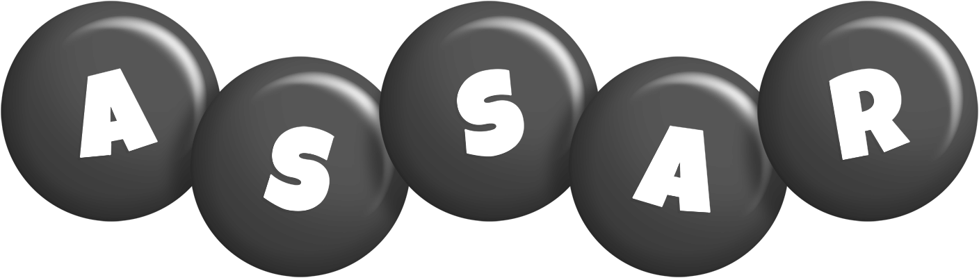 Assar candy-black logo