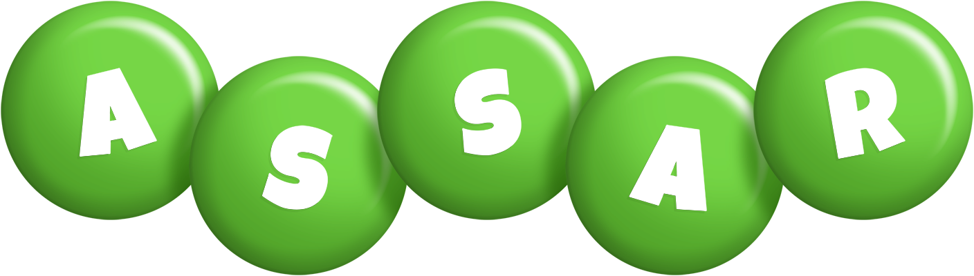 Assar candy-green logo