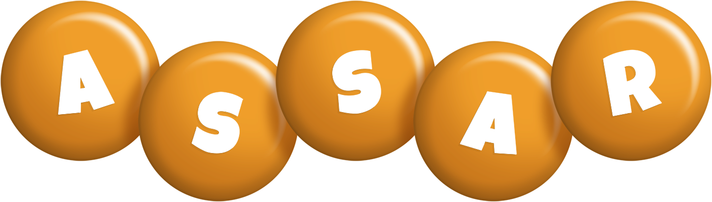 Assar candy-orange logo