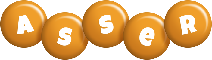 Asser candy-orange logo