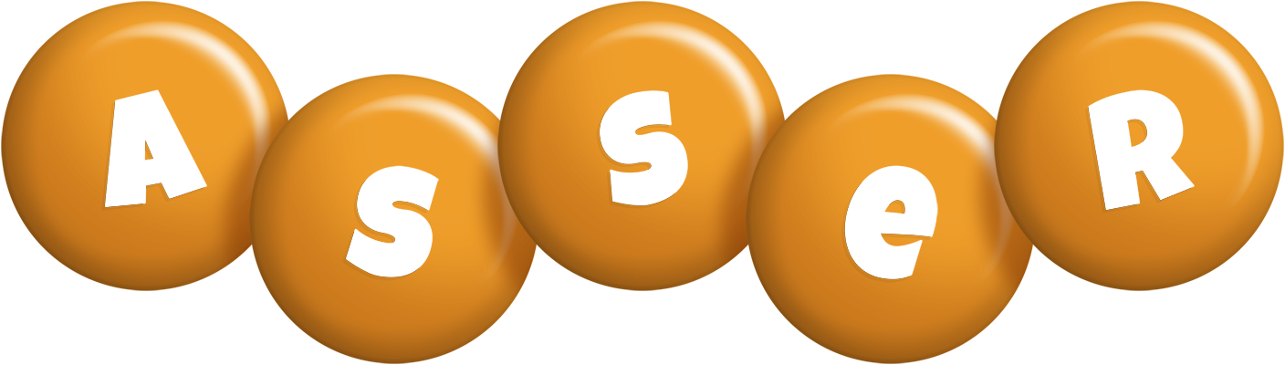 Asser candy-orange logo