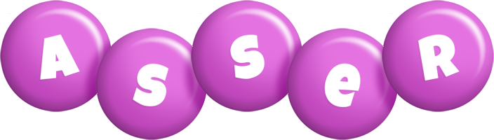 Asser candy-purple logo