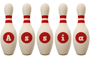 Assia bowling-pin logo