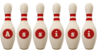 Assisi bowling-pin logo