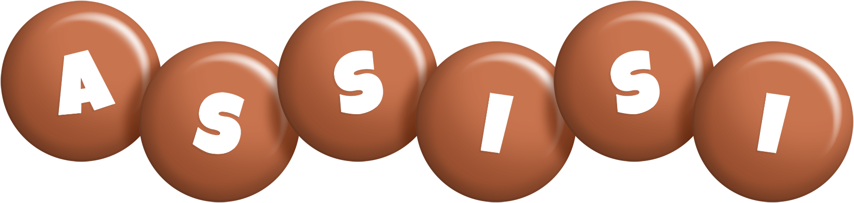 Assisi candy-brown logo