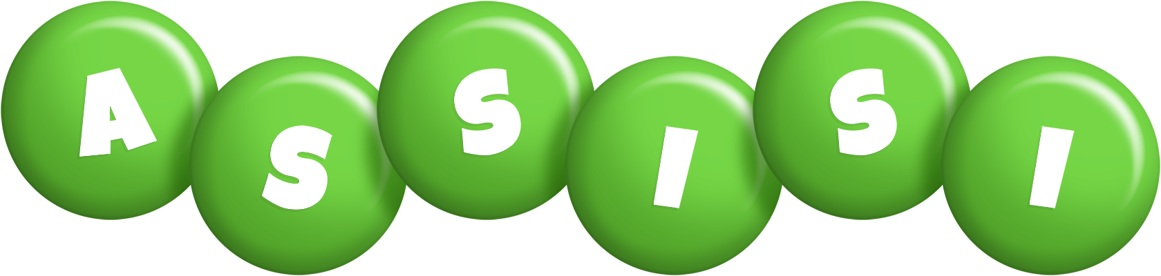 Assisi candy-green logo