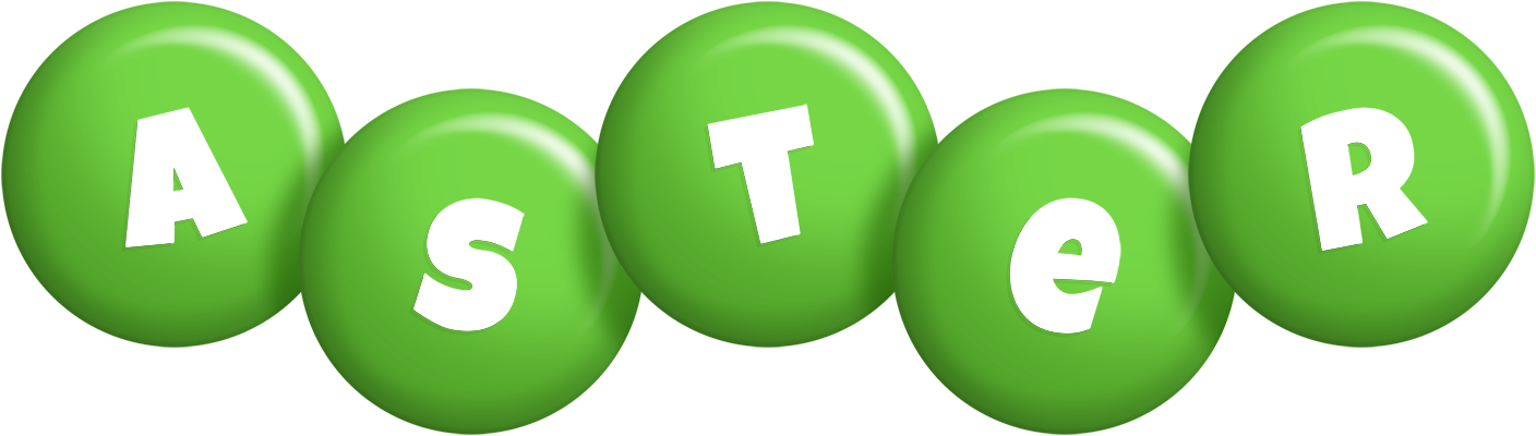 Aster candy-green logo