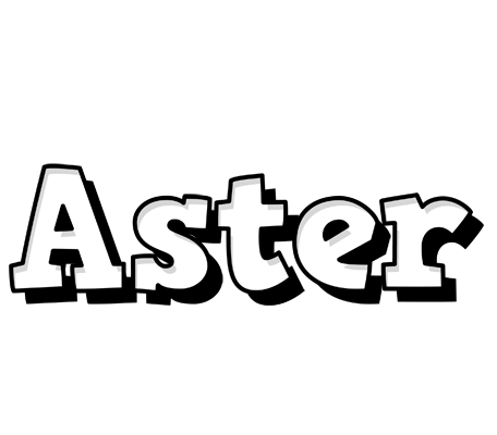 Aster snowing logo