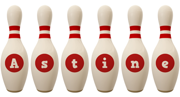 Astine bowling-pin logo