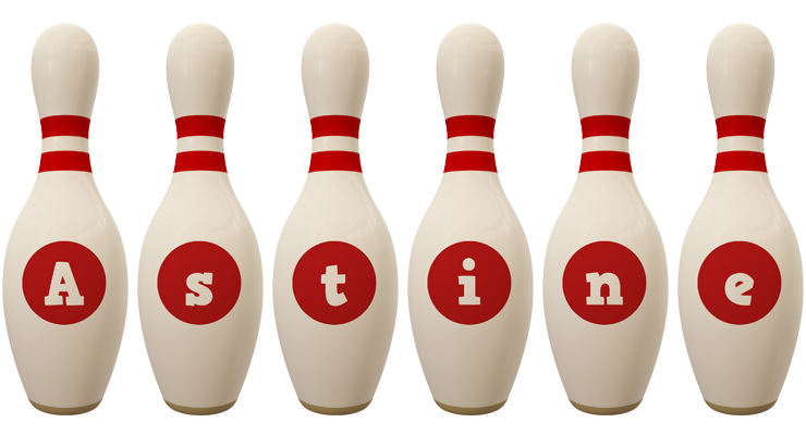 Astine bowling-pin logo