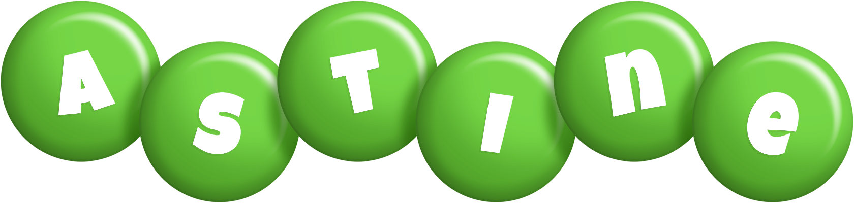 Astine candy-green logo