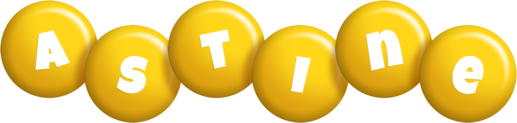 Astine candy-yellow logo