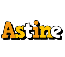 Astine cartoon logo