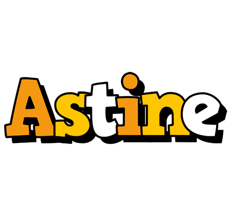 Astine cartoon logo
