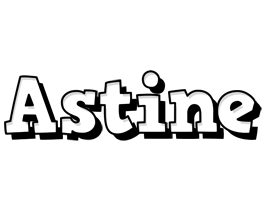 Astine snowing logo