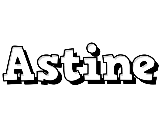 Astine snowing logo