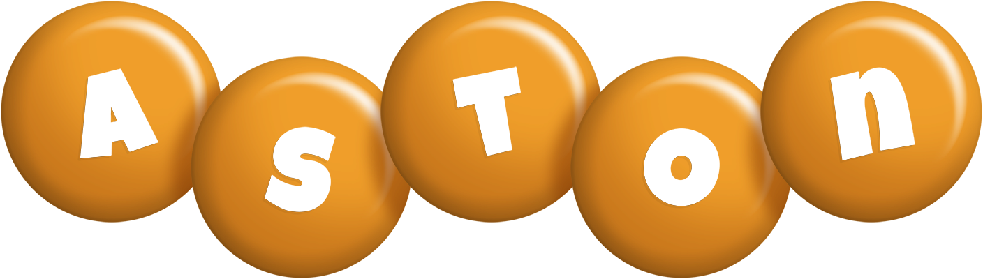 Aston candy-orange logo