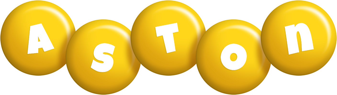 Aston candy-yellow logo