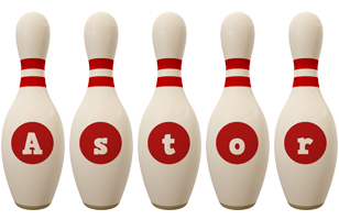 Astor bowling-pin logo