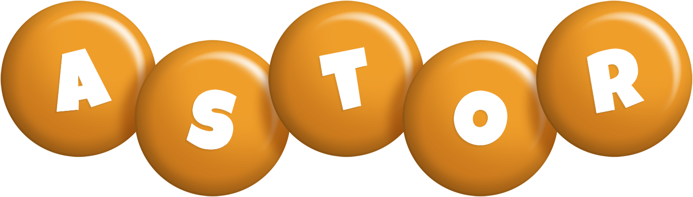 Astor candy-orange logo