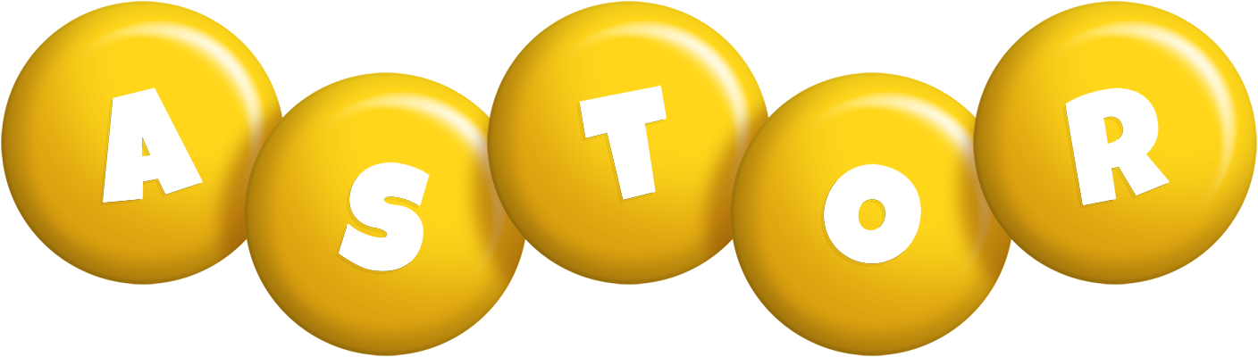 Astor candy-yellow logo