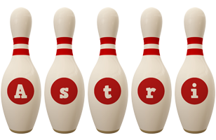 Astri bowling-pin logo