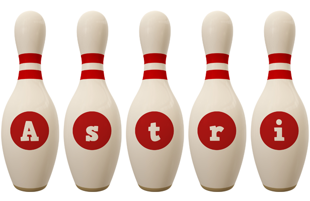 Astri bowling-pin logo