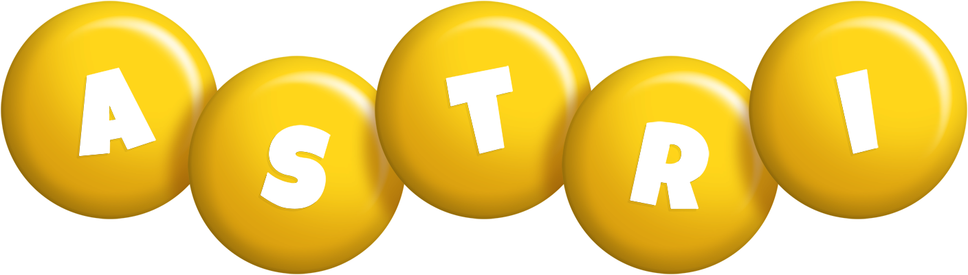 Astri candy-yellow logo