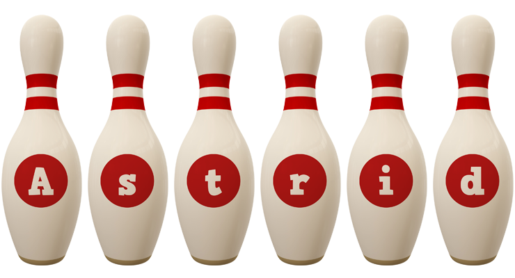 Astrid bowling-pin logo