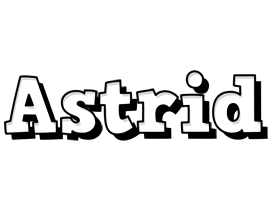 Astrid snowing logo