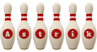 Astrik bowling-pin logo