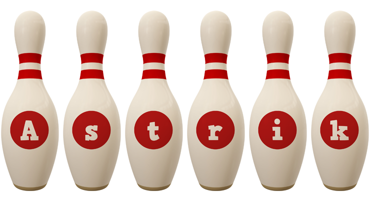Astrik bowling-pin logo