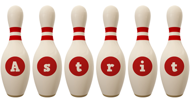 Astrit bowling-pin logo