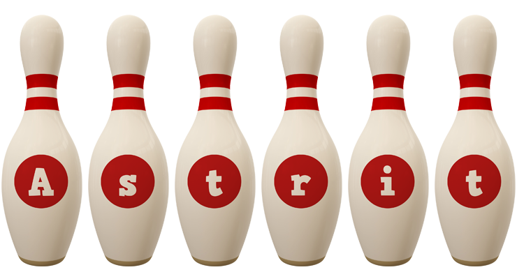 Astrit bowling-pin logo