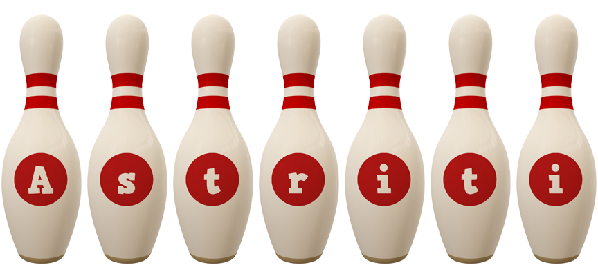 Astriti bowling-pin logo