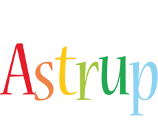 Astrup birthday logo