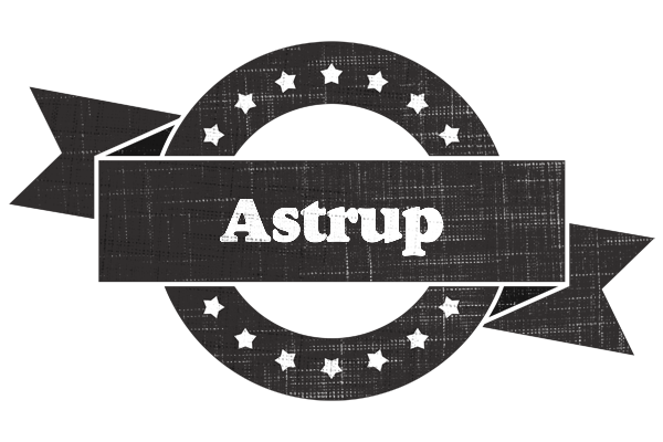 Astrup grunge logo