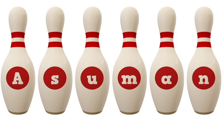 Asuman bowling-pin logo
