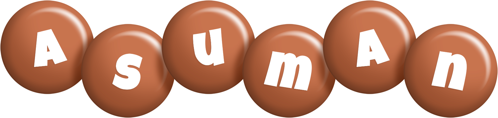 Asuman candy-brown logo