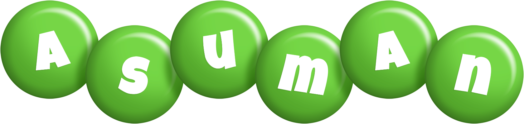 Asuman candy-green logo