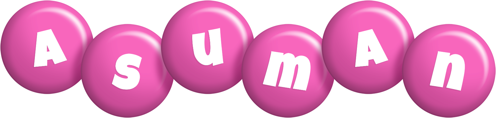 Asuman candy-pink logo