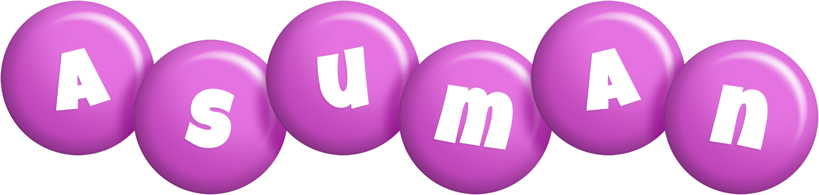 Asuman candy-purple logo