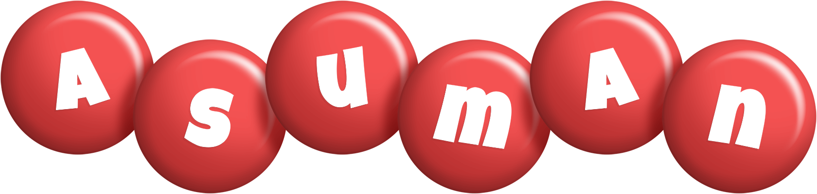 Asuman candy-red logo