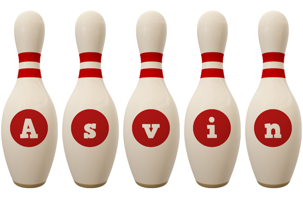 Asvin bowling-pin logo