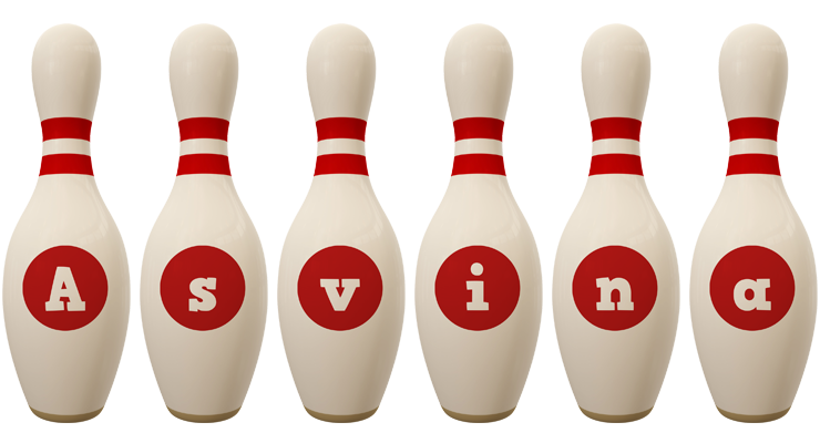 Asvina bowling-pin logo