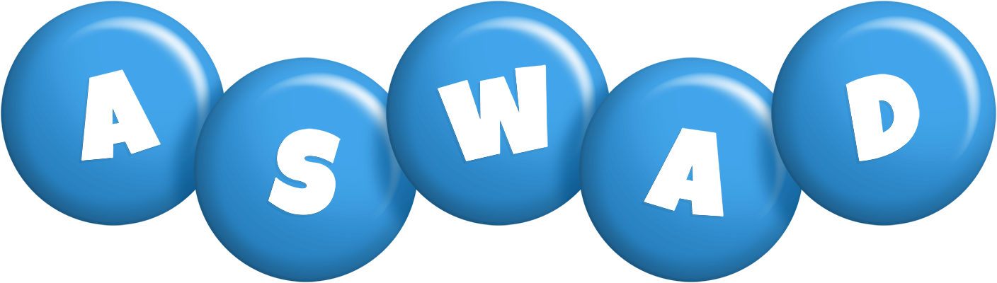 Aswad candy-blue logo